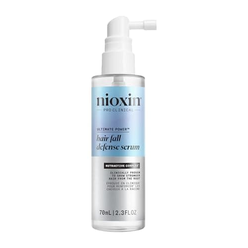 Nioxin Hair Fall Defense Intensive Daily Leave-In Hair Treatment | With Niacinamide, Caffeine, Lauric Acid, and Sandalore | For Thicker, Stronger Hair | 2.3 Fl Oz.